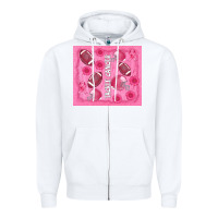 White tackle cancer Zipper Hoodie - AdoDesignShop