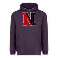 Plum Northeastern Gifts, Huskies Long Sleeve Heavyweight Hoodie - DesigneFamous
