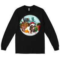 Black Christmas Pig With Chicken Long Sleeve Tee - FaDigitalArtStudio