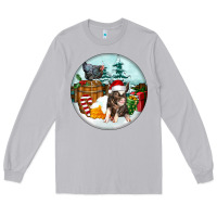 Moon Dust Christmas Pig With Chicken Long Sleeve Tee - FaDigitalArtStudio