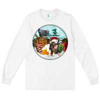 White Christmas Pig With Chicken Long Sleeve Tee - FaDigitalArtStudio