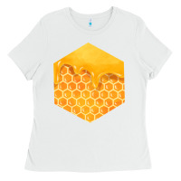 White honeycomb fa element Ladies Tee - FaDigitalArtStudio