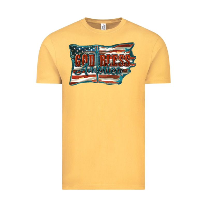 God Bless America Vintage Tee by FaDigitalArtStudio | Teevron