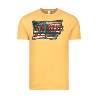 Vintage Mustard God Bless America Vintage Tee - FaDigitalArtStudio