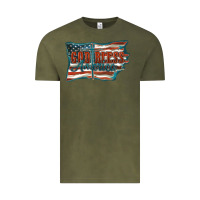 Vintage Olive God Bless America Vintage Tee - FaDigitalArtStudio