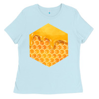 Baby Blue honeycomb fa element Ladies Tee - FaDigitalArtStudio