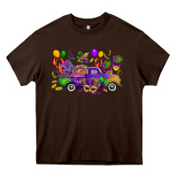 Chocolate Brown mardi gras truck Heavy Core Tee - CowGirlArtShop