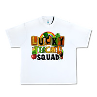 White lucky teacher squad Urban Heavy Tee - FaDigitalArtStudio