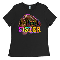 Black football sister Ladies Tee - OliviaCreatesArt