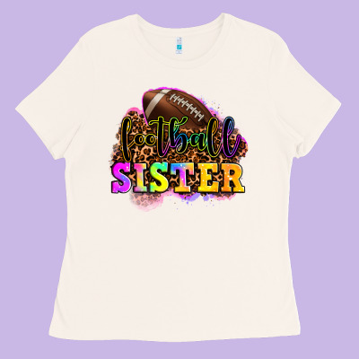 Football Sister Ladies Tee Designed By Oliviacreatesart