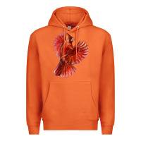 Carrot Flying Northern Cardinal Bird Premium Hoodie - LillyAllenDesigns