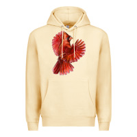 Pina Colada Flying Northern Cardinal Bird Premium Hoodie - LillyAllenDesigns