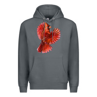 Rock Flying Northern Cardinal Bird Premium Hoodie - LillyAllenDesigns