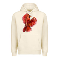 Tofu Flying Northern Cardinal Bird Premium Hoodie - LillyAllenDesigns