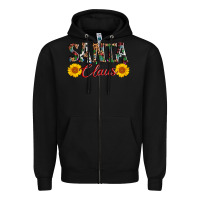 Black santa claus Zipper Hoodie - AdoDesignShop