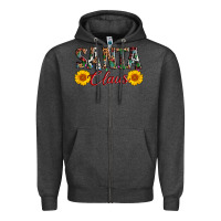 Charcoal Heather santa claus Zipper Hoodie - AdoDesignShop