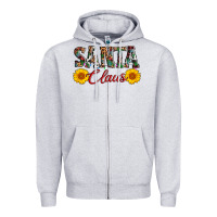 Heather Grey santa claus Zipper Hoodie - AdoDesignShop