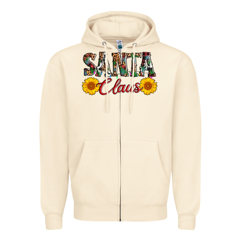 Santa Claus Zipper Hoodie by AdoDesignShop | Teevron
