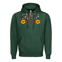 Sports Green santa claus Zipper Hoodie - AdoDesignShop