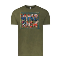 Vintage Olive America Vintage Tee - FaDigitalArtStudio