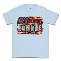 Dusty Blue American junkie 4th of july Classic Tee - CowGirlArtShop