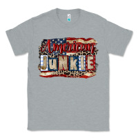 Heather Grey American junkie 4th of july Classic Tee - CowGirlArtShop