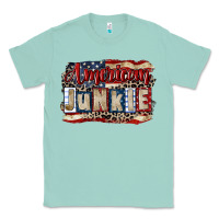 Seafoam American junkie 4th of july Classic Tee - CowGirlArtShop