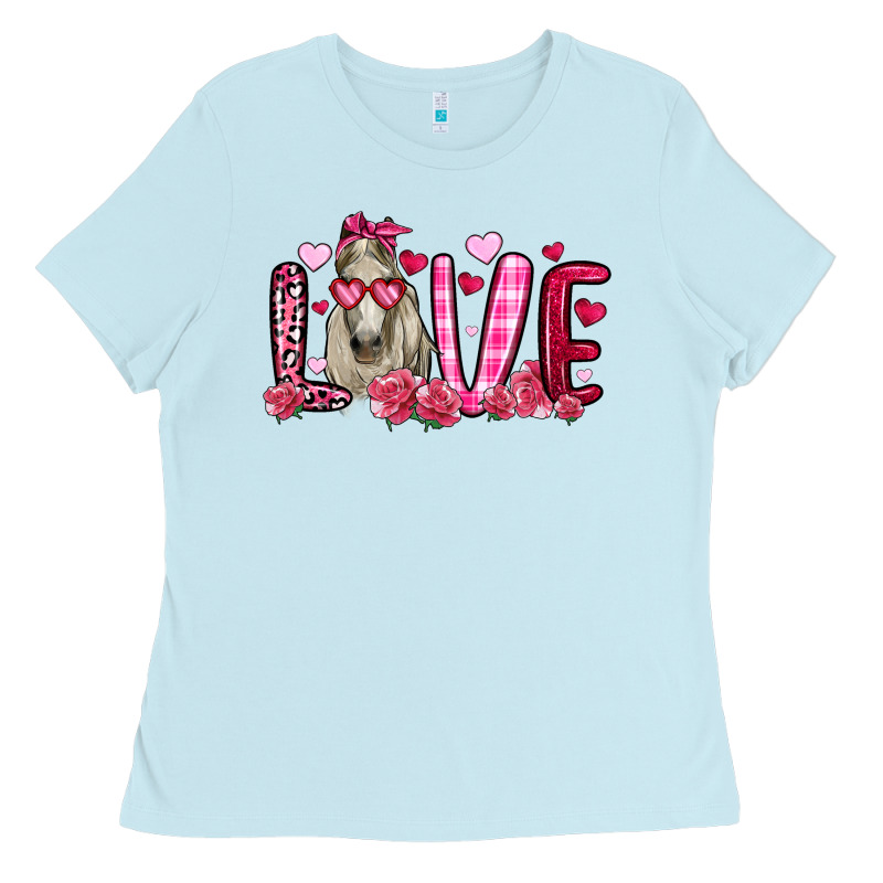 Valentines Day Love Horse Ladies Tee by OliviaCreatesArt | Teevron