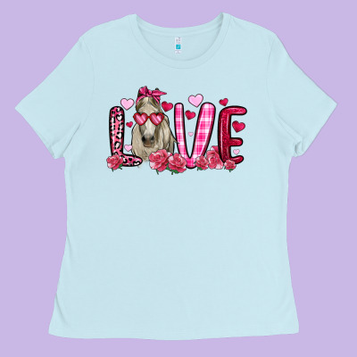 Valentines Day Love Horse Ladies Tee Designed By Oliviacreatesart