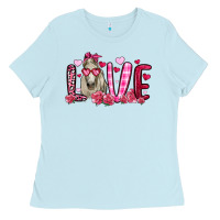 Baby Blue valentines day love horse Ladies Tee - OliviaCreatesArt