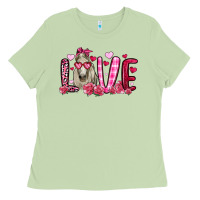 Matcha valentines day love horse Ladies Tee - OliviaCreatesArt