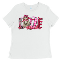 White valentines day love horse Ladies Tee - OliviaCreatesArt