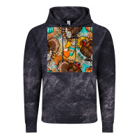 Cloud Black thanksgiving turkey seamless pattern Vintage Hoodie - BundleAndBundleShop