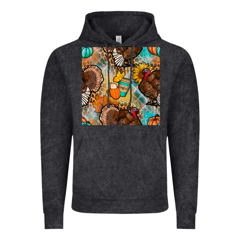 Thanksgiving Turkey Seamless Pattern Vintage Hoodie by BundleAndBundleShop | Teevron