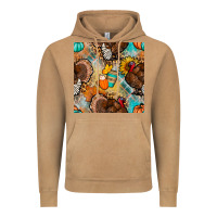 Vintage Camel thanksgiving turkey seamless pattern Vintage Hoodie - BundleAndBundleShop