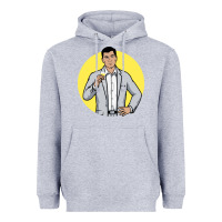 Heather Grey sterling archer Heavyweight Hoodie - DesigneFamous