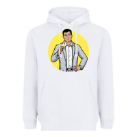White sterling archer Heavyweight Hoodie - DesigneFamous