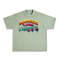 Oil Green Normalize our differences Autism Urban Heavy Tee - FaDigitalArtStudio