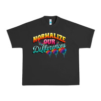 Pigment Black Normalize our differences Autism Urban Heavy Tee - FaDigitalArtStudio