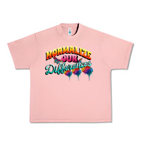 Salmon Normalize our differences Autism Urban Heavy Tee - FaDigitalArtStudio