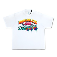 White Normalize our differences Autism Urban Heavy Tee - FaDigitalArtStudio