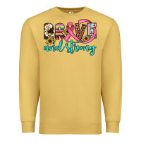 Antique Gold brave and strong Premium Sweatshirt - JahusDesignShop