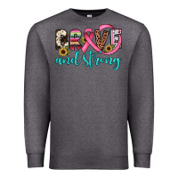 Charcoal Heather brave and strong Premium Sweatshirt - JahusDesignShop