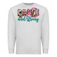 Dove Grey brave and strong Premium Sweatshirt - JahusDesignShop