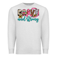 Oatmeal Heather brave and strong Premium Sweatshirt - JahusDesignShop