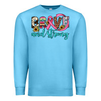 Ocean Blue brave and strong Premium Sweatshirt - JahusDesignShop