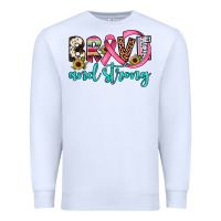 White brave and strong Premium Sweatshirt - JahusDesignShop