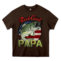 Chocolate Brown reel cool papa fishing Heavy Core Tee - Jasminsmagicworld