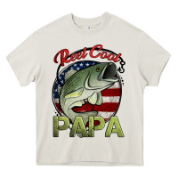 Cream reel cool papa fishing Heavy Core Tee - Jasminsmagicworld