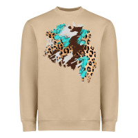 Mushroom cowhide leopard turquoise patch Heavyweight Sweatshirt - AdoDesignShop